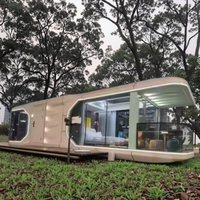 Villa capsule moderne de luxe de 11,5 m² préfabriquée avec salle de bain et chambre, structure en acier, installation rapide pour 3 personnes, hôtels