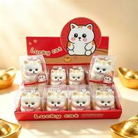 Bola Squishy Buatan Tangan Gaya Balok Susun, Boneka Anjing Bulldog Prancis, Anak Ayam, Kucing Keberuntungan, Suara Renyah, Mainan Pereda Stres