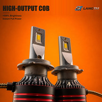Nouveaux phares de voiture LED M8 Pro 65W 12V 180000LM 6000K H1 H7 H4 H11 9005 9006 Faisceau blanc brillant refroidi par ventilateur