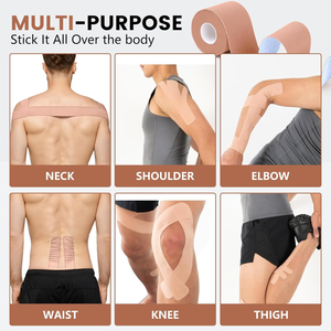 Cinta Deportiva Adhesiva Acrílica con Logotipo Personalizado, 5cmx5m, Impermeable, de Algodón, para Kinesiología - Product Image 6