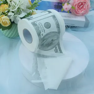 Горячая Распродажа деньги печать на смешные туалетной бумаги деньги индивидуально упакованные салфетки Бумага рулон туалетной бумаги