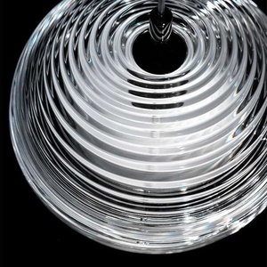 Современная подвесная люстра-кластер из прозрачного рифленого стекла со светодиодами для столовой, гостиной, лестницы, отеля - Product Image 6