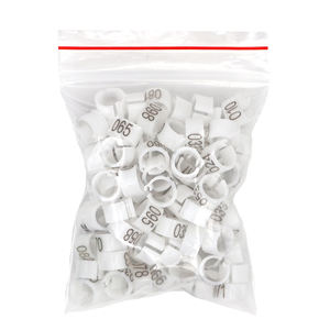 Fabrieksprijs Plastic Kwartel Duif Voetring 8Mm Vogelbeenbanden Witte Kleur Duivenpoot Ring Met Nummer - Product Image 5