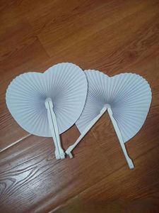 Éventail en papier rond pliable simple, mini éventail de voyage portable, petit éventail rond en forme de cœur, cadeaux pour la maternelle - Product Image 6