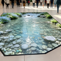 Écran LED interactif pour sol, dalle lumineuse robuste pour centres commerciaux, hôtels, aéroports, scènes, événements et publicité commerciale