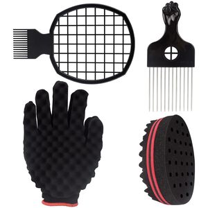 Ensemble d'éponge à <span class=keywords><strong>cheveux</strong></span> en gros d'usine Magic Hair <span class=keywords><strong>Twist</strong></span> Curl Sponge Glove <span class=keywords><strong>Afro</strong></span> Hair Sponge Barber Brush - Product Image 1