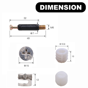 3 Trong 1 Kẽm Hợp Kim Camlock Đồ Nội Thất Bảng Gỗ Bảng Điều Chỉnh Kết Nối Cam Khóa Phụ Kiện Cho Tủ - Product Image 2