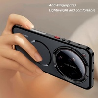 Coque de protection magnétique élastique en métal pour Xiaomi 17 Ultra / Pro Max / Pro / Max / 17, avec dos transparent givré en PC