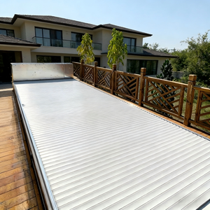 Couverture de <span class=keywords><strong>piscine</strong></span> automatique isolée en alliage d'aluminium sur mesure, imperméable et durable, avec enrouleur électrique - Product Image 3