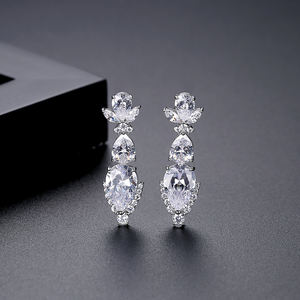 LUOTEEMI — boucle d'oreille en cristal zircon, pour femme, haute qualité, en forme de larme - Product Image 6