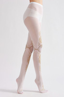 Collants imprimés en nylon et élasthanne 50D pour femme, longueur intégrale, transparents, avec motif personnalisé pour tenues de soirée