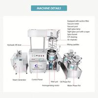 Machine de fabrication de pommades hydraulique Guanyu 200L, mélangeur de crèmes et lotions cosmétiques, homogénéisateur émulsifiant sous vide
