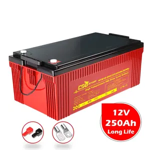 Baterai siklus dalam terbaru 12V 250Ah untuk Pompa Air pasar Afrika HTB12-250 Alex