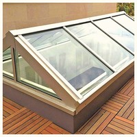 Fenêtre de toit en aluminium à économie d'énergie, commande manuelle, double vitrage, pour résidences privées et greniers, fabrication OEM