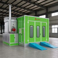 Cabines de peinture pour voitures au gaz naturel Elite 43 kW, prix départ usine, 80 unités ° Cabine de peinture automobile fiable avec double ventilateur d'admission C