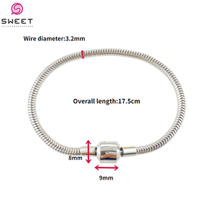<span class=keywords><strong>Bracciale</strong></span> alla Moda 2025 in Acciaio Inox 316L Placcato Oro 18K a Forma di Cuore con Catena a Maglia Serpente - Product Image 5