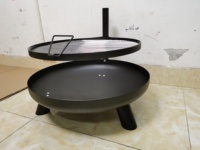 Nouveau design d'extérieur 70cm Grille de cuisson Foyer Bol à feu à bois