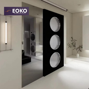 EOKOアパート木製スラブドア特注彫刻防火防音室内ドア - Product Image 1