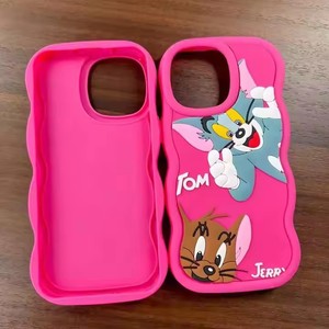 Ốp điện thoại silicone họa tiết mèo và chuột hoạt hình 3D nổi, dễ thương, bán chạy tại nhà máy dành cho <span class=keywords><strong>iPhone</strong></span> 15 16 Pro Max XS Max - Product Image 3