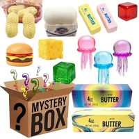 Hot Blind Box Mystery Kawaii Cat Paw Mochi Squishy, Mainan Fidget Makanan Simulasi, Mainan Remas Kaki Lucu Antistres Pereda Stres