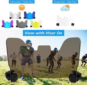 Huasite Nouvelle Arrivée Visière <span class=keywords><strong>De</strong></span> <span class=keywords><strong>Casque</strong></span> <span class=keywords><strong>De</strong></span> <span class=keywords><strong>Football</strong></span> <span class=keywords><strong>Américain</strong></span> <span class=keywords><strong>Pas</strong></span> <span class=keywords><strong>Cher</strong></span> Anti-buée Rugby Eye Shield Visières pour Jeunes et Adultes - Product Image 3