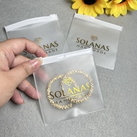 Bolsa pequeña con cremallera de plástico PVC personalizada al por mayor, bolsa transparente con cierre de cremallera esmerilada para embalaje de joyería