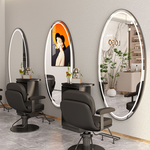 Miroir de coiffure mural tout-en-un en verre de luxe moderne Z pour salon de coiffure, miroir de sol pour hôtel, intérieur et extérieur - Product Image 3