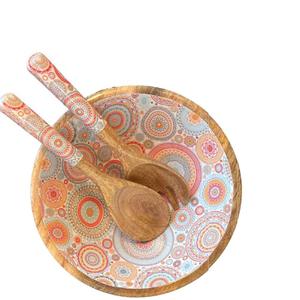 <b>Set</b> of Three Dining Table Decorative <b>Wooden</b> Serving Bowl Classic Design Acacia <b>Wooden</b> Bowl Manufacture in India - Product Image 5