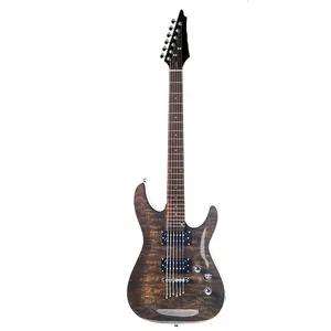 D-170 China fábrica de alta qualidade bordo flamed guitarra elétrica/guitarra elétrica acústica guitarra elétrica