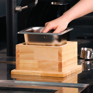 ภาชนะใส่กากกาแฟไม้ L-Beans ฝาปิดสแตนเลสกันลื่น สำหรับใช้ในบ้าน บาร์ คาเฟ่ - Product Image 3
