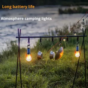 <span class=keywords><strong>Luz</strong></span> de campamento Retro recargable Solar para exteriores, Bombilla decorativa LED de tungsteno impermeable para tienda de campaña, iluminación de ambiente - Product Image 3