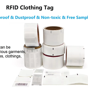 Étiquette de vêtement RFID UHF en nylon imprimable sur mesure, étiquette cousue pour vêtements industriels, hôpitaux, draps, linge de maison - Product Image 1