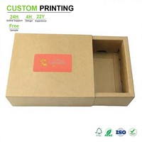 Caja de Embalaje Deslizable de Cartón Corrugado con Logotipo Personalizado, Caja de Envío de Papel Kraft Sostenible, Precio de Fábrica al por Mayor