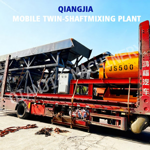 Werkseitige tragbare automatische Misch station Kunden spezifische mobile Beton mischa nlage SPS-Steuerungs system Elektrische Energie - Product Image 3