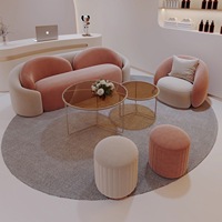 Canapé de luxe léger pour hall d'hôtel, balcon, petit appartement, salon, canapé en tissu et fauteuil de relaxation
