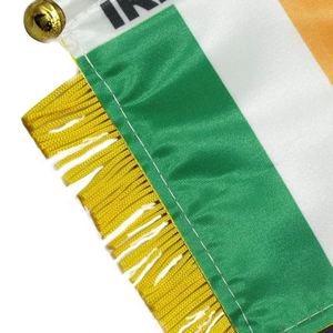 Custom Logo Hanging Ireland Pennant <b>Flag</b> Digital Printed for Car Rearview Mirror & Home Decoration for Education - Product Image 4