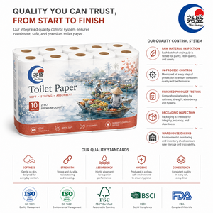 Papel Higiénico Suave de 3 Capas con Diseño de Paisaje de Canal Tradicional del Mercado <span class=keywords><strong>Flotante</strong></span> del Sur de Vietnam - Product Image 4