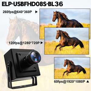 ELP OV4689 USB-Kameramodul, 2MP Hochgeschwindigkeits-260fps-Mini-Webcam mit <span class=keywords><strong>3</strong></span>,6mm-Objektiv für Industrielle Inspektion - Product Image 2