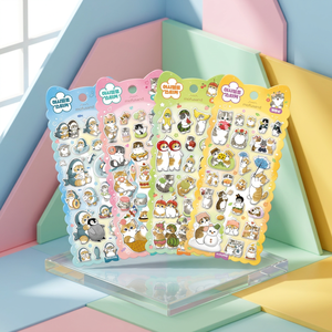 Marshmallow Stickers Dessert <b>Cat</b> Korean Cute Character Removable Diary Deco Sticker Gift for <b>Kids</b> Wholesale - Product Image 1