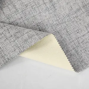 Wholesale 3-Pass 100% Blackout Coated Linen Look Curtain Fabric For Elegant And Complete Blackout Solution