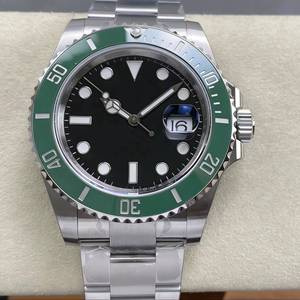 Montre de plongée Hulk de qualité supérieure, étanche, mécanique, 41 mm, VS Factory, acier 904L, vert, mouvement 3235, 126610, céramique noire - Product Image 1