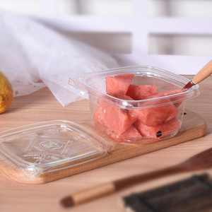 Tùy chỉnh 12oz vuông giả mạo bằng chứng dùng một lần rõ ràng minh bạch Nut bao bì hộp nhựa với nắp - Product Image 4