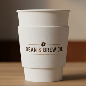 XJY personalizzato stampato Logo doppia parete biodegradabile facile ritorno usa e getta tazza di carta manicotto per bevande calde tazza di caffè - Product Image 2