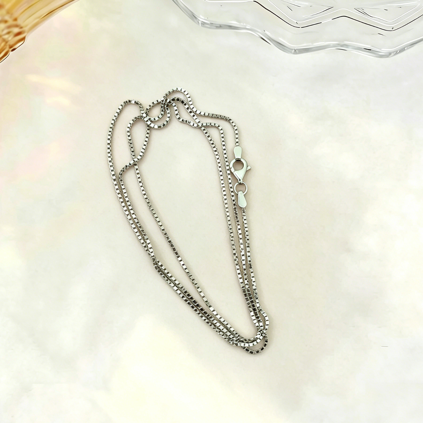 Silver 1.2 mm Box Chain-60cm