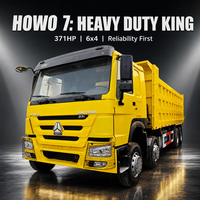 Camion benne Sinotruk HOWO 7 6x4 d'occasion fiable, 371 CV, poids lourd, 10 roues, pour la construction