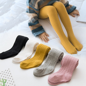 Ventes Flash Printemps-Été : Nouveaux Leggings pour Filles Style Coréen, Collants Chaussettes en Coton Couleur Unie pour Bébés et Tout-Petits – Vente en Gros - Product Image 1