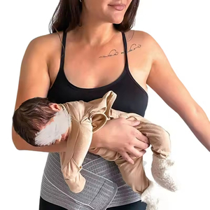Modèles explosifs de bande de <span class=keywords><strong>ventre</strong></span> post-partum reliure abdominale tissée en bambou <span class=keywords><strong>pour</strong></span> la récupération de césarienne respirante - Product Image 5