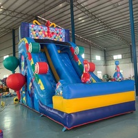 Château gonflable unique en forme de petit bateau Trampoline gonflable amusant avec toboggan Matériau en PVC Épaississement solide Gonflable
