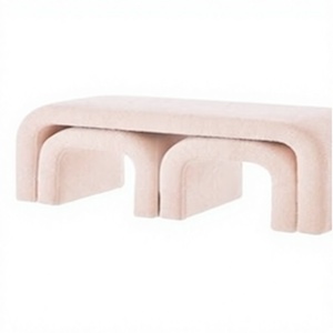 Modern Contemporary Velvet Upholstery Fabric Storage <b>Stool</b> Ottoman Living Room Furniture Apartment <b>Bedroom</b> Shoe Changing Bench - Product Image 1