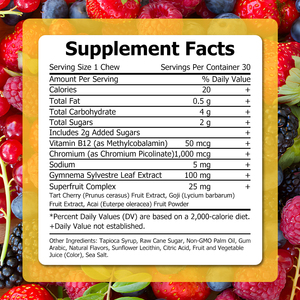 Hot Selling Manage Appetite Gummies Chews Reduce Cravings Support Appetite Control Promote Healthy Metabolism Lean Body Mass - Product Image 2